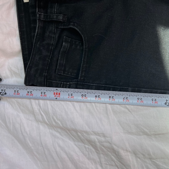 Forever 21 size 27 black cropped ankle skinny stretch jean pant high rise - Picture 7 of 8